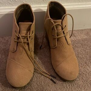 Tim’s wedge booties